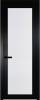 Межкомнатная дверь Profil Doors 1 AGP цвет профиля Черный, стекло безопасное 6 мм мору белый 700x2000