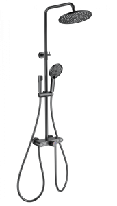 Душевая стойка Wonzon & Woghand WW-B4113-BGG с термостатом, темный графит