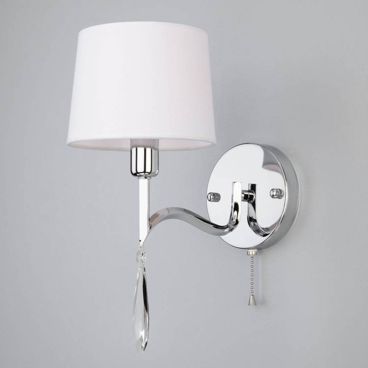 Бра Eurosvet Madera 10127/1 хром/прозрачный хрусталь Strotskis (10093/1)