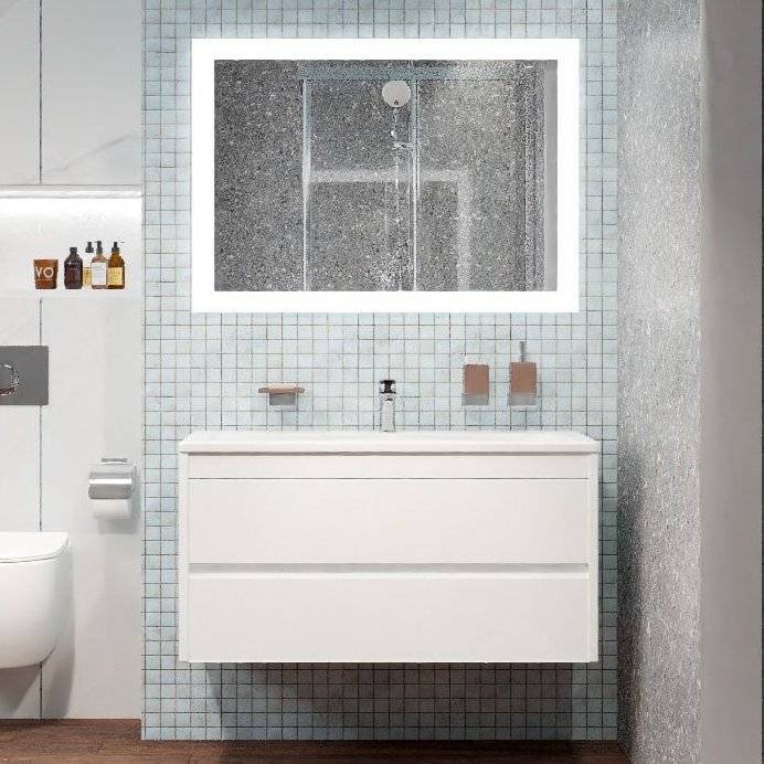 Мебель для ванной Art&Max Family 100, подвесная, Bianco Lucido