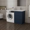 Тумба с раковиной Veneciana Nera 55 55526 под стиральную машину, с тремя ящиками, индиго матовый фото 2