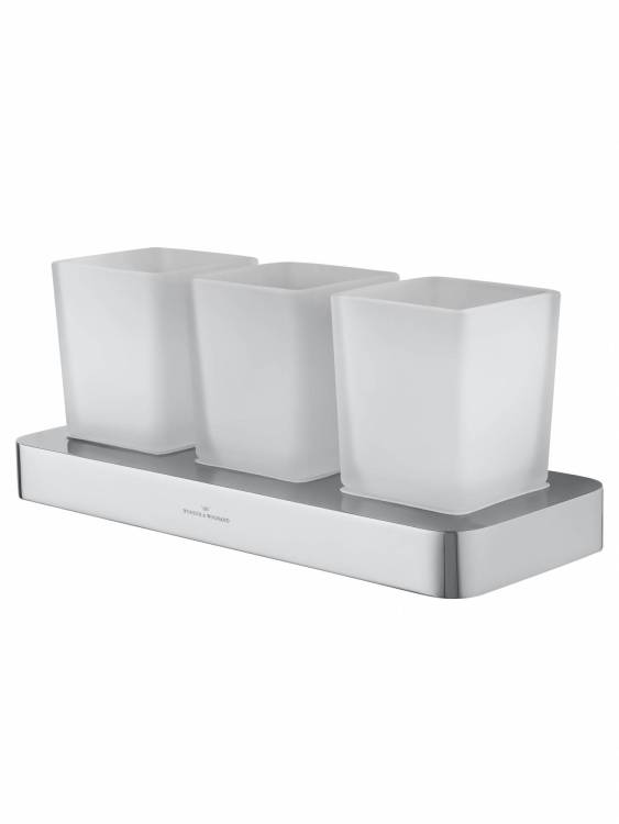 Три стакана Wonzon & Woghand WW-8338 с держателем, хром