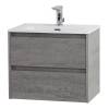 Тумба с раковиной Belbagno Kraft 39 KRAFT 39-700/390-2C-SO-CG 70x39x50 Cemento Grigio подвесная с двумя выкатными ящиками фото 3