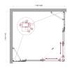 Душевой уголок BelBagno LUCE-AH-22-120/115-C-Cr профиль хром, стекло прозрачное, 120x115x195 фото 2