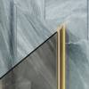 Шторка на ванну MaybahGlass MGV-766-3 40x140, поворотная, стекло бронза 6 мм, профиль золото, с полотенцедержателем фото 4