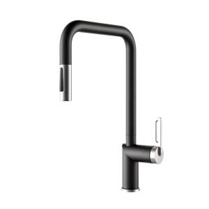 Смеситель для кухни Granula GR-8173 турмалин, с выдвижным изливом