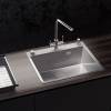 Кухонная мойка Ulgran Steel 600х500 брашированная сталь фото 2