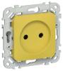 Розетка 1-местная IEK Flite FI-R10-10-K44 желтый карри