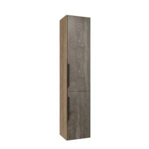Шкаф-пенал Teymi Helmi T60310 серый камень, дуб, 35x165