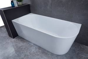 Акриловая ванна Vincea VBT-402-1500L 1500x750x580, белый, левая, слив-перелив в комплекте, хром