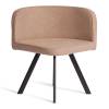 Набор обеденный Tetchair Quadron (mod. PT14) 21301 бежевый, черный, стулья шенилл 100x100x73 фото 6