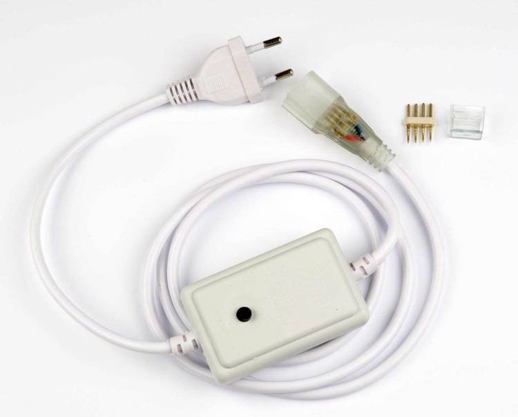 Провод для монохромной светодиодной ленты Uniel Neon UCX-SP4/N22 White 1 Sticker