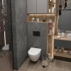 Унитаз подвесной Teymi Lina Pro Vortex T40112 безободковый, с сиденьем микролифт, белый фото 3