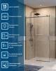 Душевой уголок BelBagno SOFT_CLOSE-2-AH-1-120/100-C-GM профиль оружейная сталь, стекло прозрачное, 120x100x200 фото 10