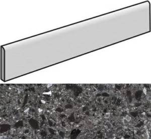 Плинтус Kerranova Terrazzo K-333/MR/p01 Dark Grey 7.6x60x10