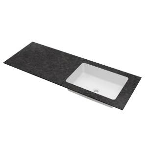 Столешница с интегрированной раковиной Vincea Luxe 1400 VWTB-4LX140VB-R правая, черный Версаче