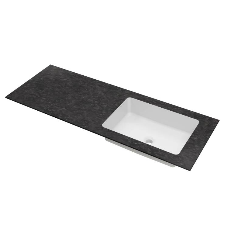 Столешница с интегрированной раковиной Vincea Luxe 1400 VWTB-4LX140VB-R правая, черный Версаче