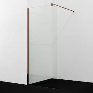 Душевая перегородка Wasserkraft Rur 30W44RG профиль глянцевое розовое золото, стекло прозрачное, 100x120x200