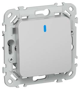 Выключатель 1-клавишный проходной IEK Flite FI-V12-1-10-1-2-K47 алюминий