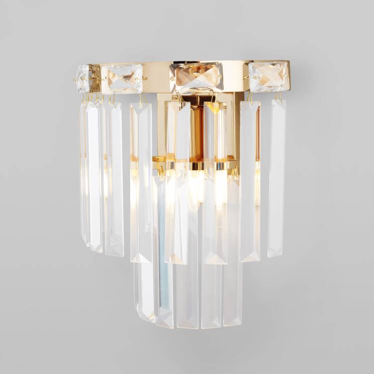 Бра Eurosvet Elegante 10130/1 золото/прозрачный хрусталь Strotskis