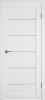 Межкомнатная дверь Владимирская Фабрика Дверей экошпон VFD Emalex 27, остекленная, белый Ice White Cloud 900x2000