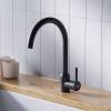 Смеситель для кухни Dorff Logic D3007022 поворотный, черный фото 2