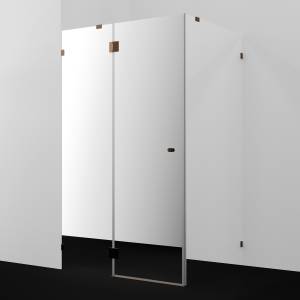 Душевой уголок Wasserkraft Paar 88H10L-MR профиль глянцевое розовое золото, стекло зеркальное, 120x100x200