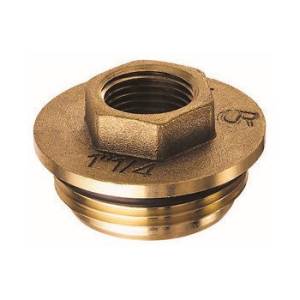 Переходник FAR 2 x 1-с уплотнением внутренняя-наружная резьба, латунь