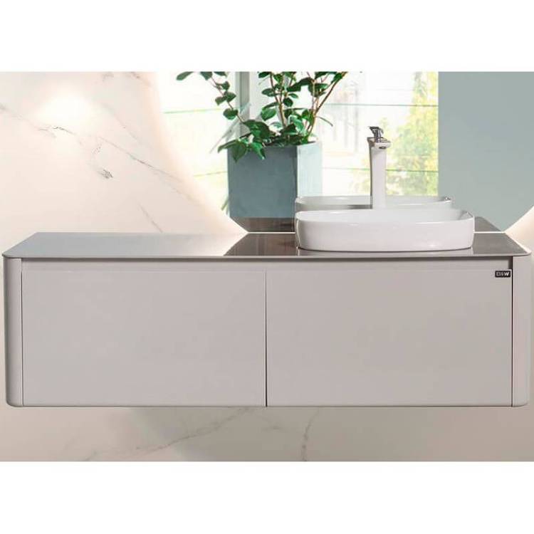 Тумба с раковиной Black&White U915.1400R серый, 140x40x55