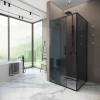 Боковая стенка Alex Baitler SG64B90 профиль черный, стекло тонированное, 90x200 фото 2