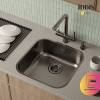 Мойка кухонная Iddis Mate MAT44GMi77 графит, 44.6x44.6 фото 5