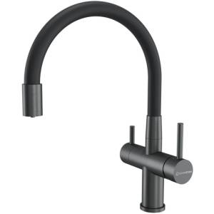 Смеситель для кухни Kuchenstern Wurm-FE 750GM80 вороненая сталь