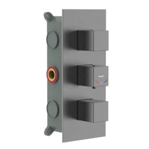 Смеситель для ванны и душа Raglo R02.263.09 с термостатом 3-режима графит