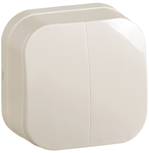 Выключатель 2-клавишный IEK Glory EVH20-K33-10 кремовый