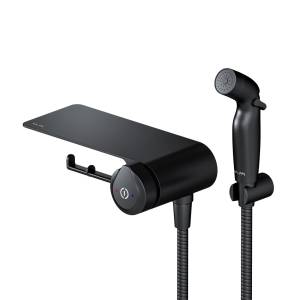 Гигиенический душ AM.PM X-Joy F0H85A822 черный с полкой и держателем туалетной бумаги