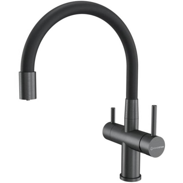 Смеситель для кухни Kuchenstern Wurm-FE 750GM80 вороненая сталь