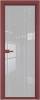 Межкомнатная дверь Profil Doors 1 AV цвет профиля Красный антрацит, стекло безопасное 6 мм страйп 800x2000