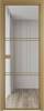 Межкомнатная дверь Profil Doors 3 AX цвет профиля Золото, стекло безопасное 6 мм ромб серебро 600x2000