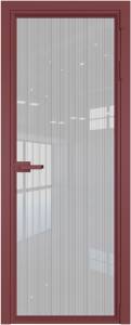 Межкомнатная дверь Profil Doors 1 AV цвет профиля Красный антрацит, стекло безопасное 6 мм страйп 800x2000