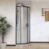 Душевой уголок Vincea City VSQ-5CT900CLB 900x900, профиль черный матовый, стекло прозрачное фото 4