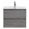 Тумба с раковиной Belbagno Kraft 39 KRAFT 39-700/390-2C-SO-CG 70x39x50 Cemento Grigio подвесная с двумя выкатными ящиками фото 2