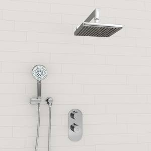 Душевой комплект Wasserkraft A16028 Thermo встраиваемый, с верхней душевой насадкой и лейкой, хром