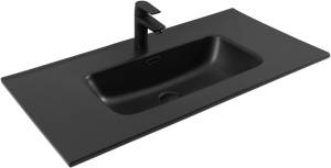 Раковина Aquanet Flat 90 329256 черный матовый, 91x46.5