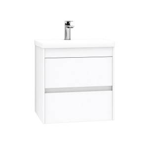Тумба с раковиной Art&Max Family 50, подвесная, Bianco Lucido