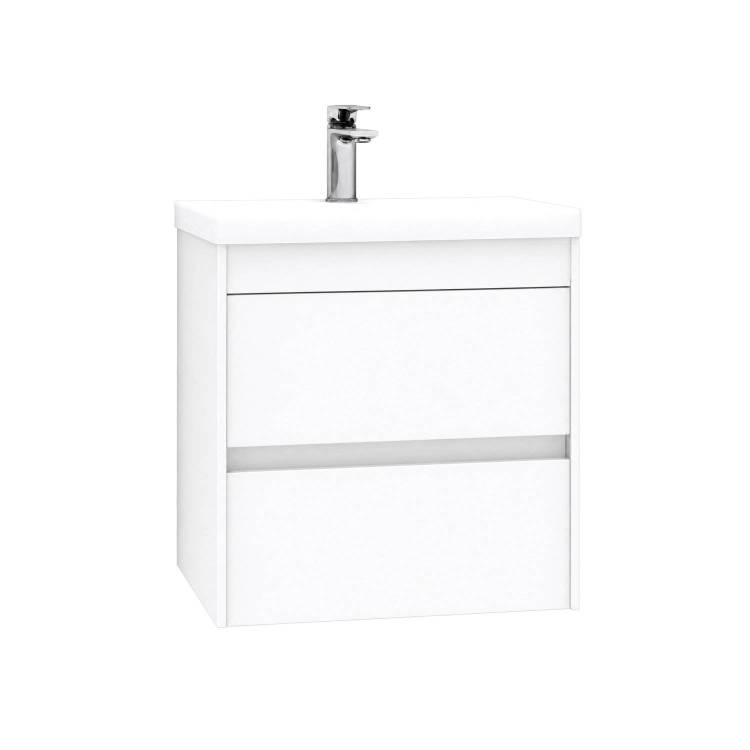 Тумба с раковиной Art&Max Family 50, подвесная, Bianco Lucido