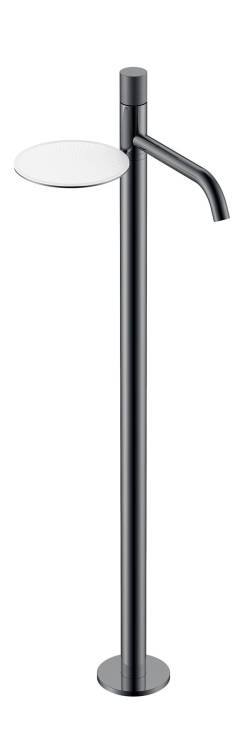 Смеситель для раковины Boheme Stick 120-SGM.4 напольный, Shine Gun Metal Spirale