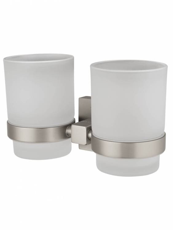 Два стакана Wonzon & Woghand WW-8928-BN с держателем, брашированный никель