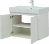 Тумба с раковиной Aquanet Nova Lite 75 белый глянец, с дверками фото 12