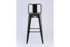 Стул барный Stool Group Tolix YD-H765E-W KD LG-01 черный глянцевый/темное дерево фото 4