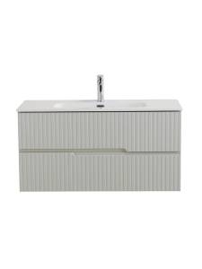 Тумба с раковиной Cezares Duet-N 100 серый жемчужный, раковина CZR-8095-100